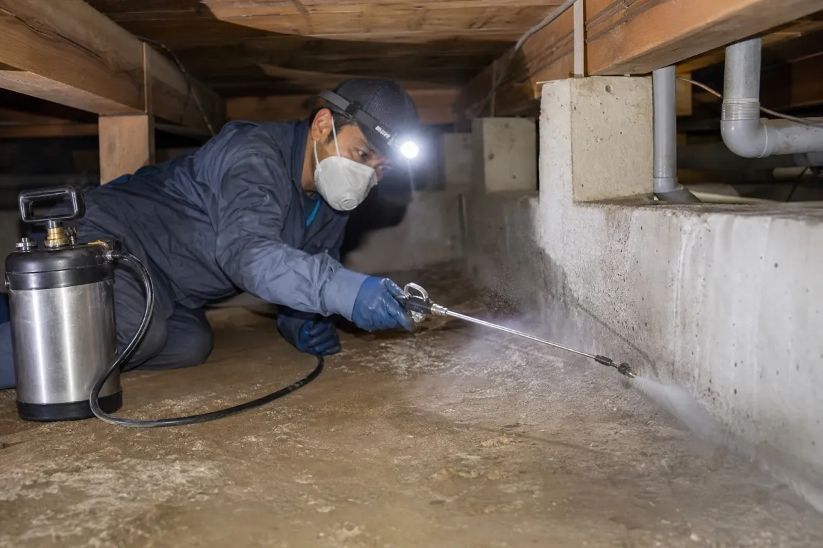 岐阜市茜部のドブネズミ駆除作業