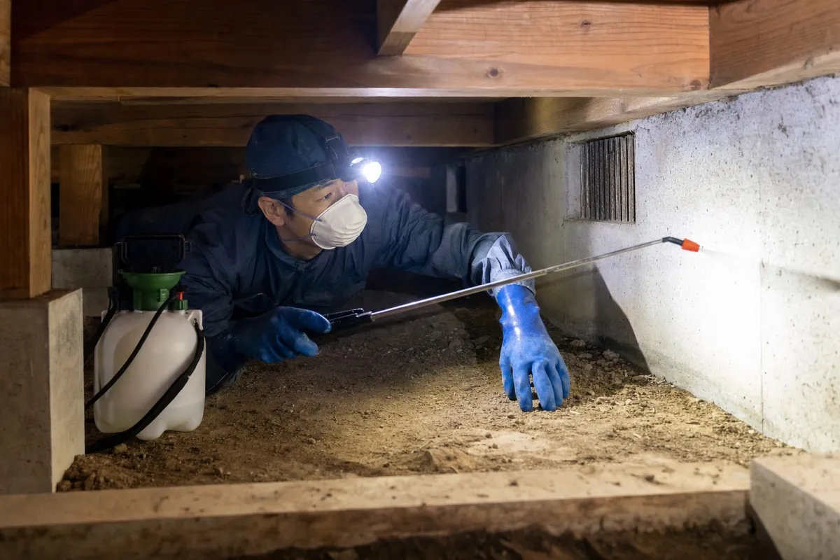 名古屋市北区のドブネズミ駆除作業