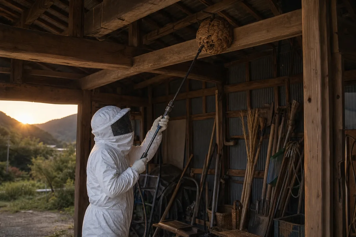 瀬戸市幡山の蜂の巣駆除事例⑤｜オオスズメバチ