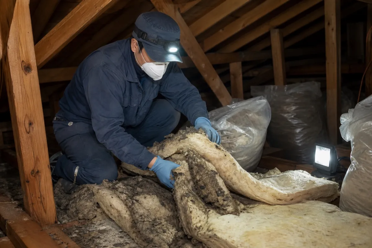豊田市猿投のクマネズミ駆除作業