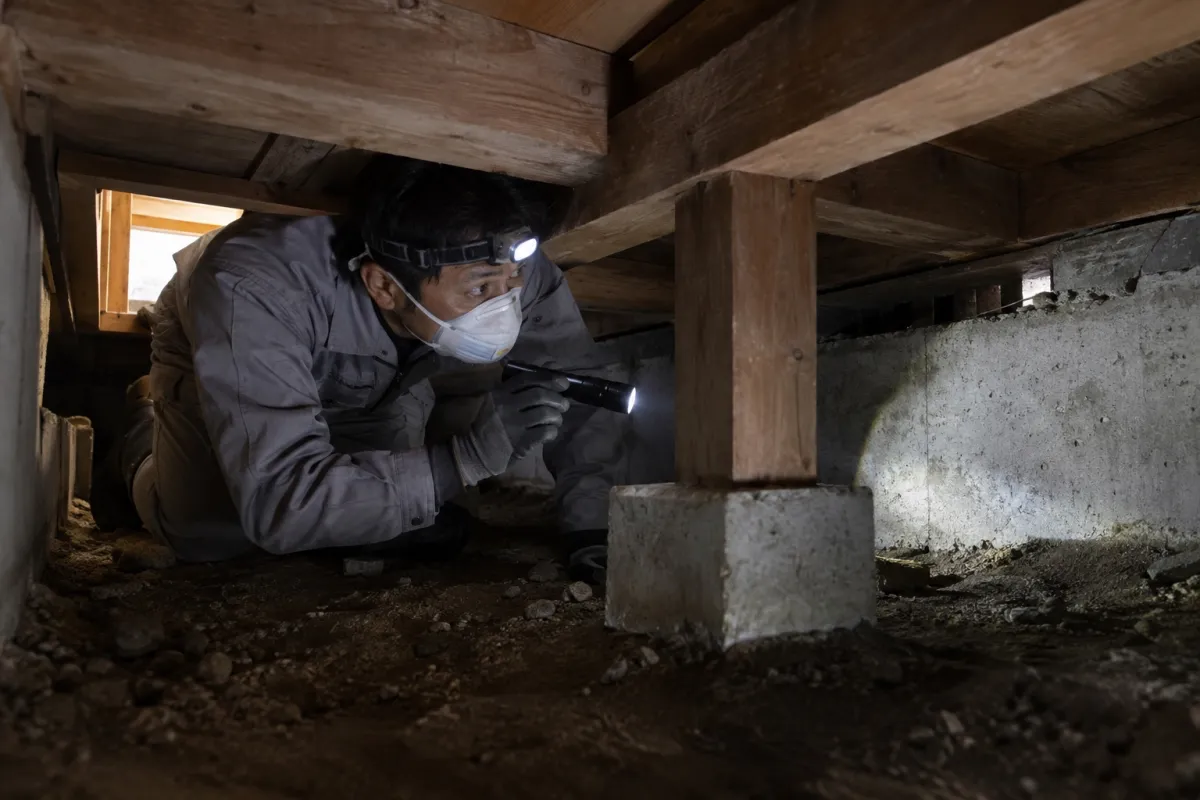 豊田市宮上町のドブネズミ駆除作業