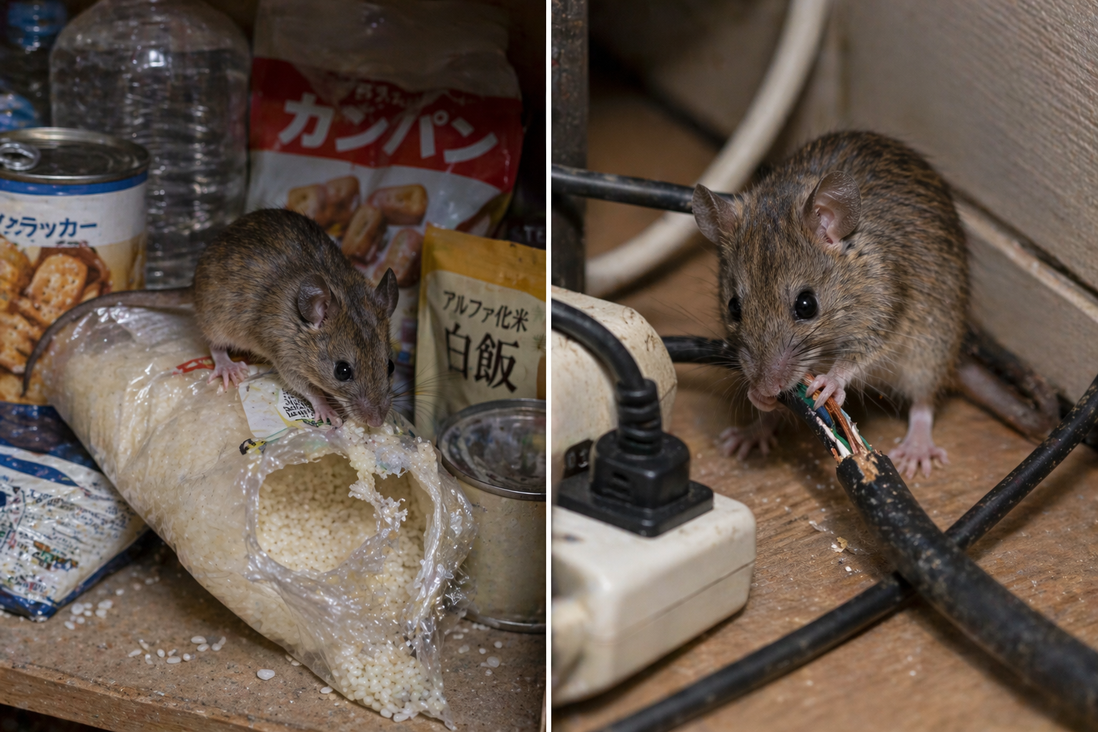 【事例③】駒場町｜物流倉庫でのクマネズミの一斉捕獲